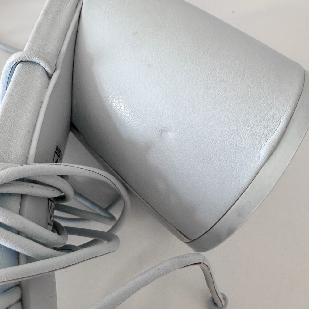 OAK + FORT • Strappy Thick Heel Sandal in Light Blue - Picture 12 of 16